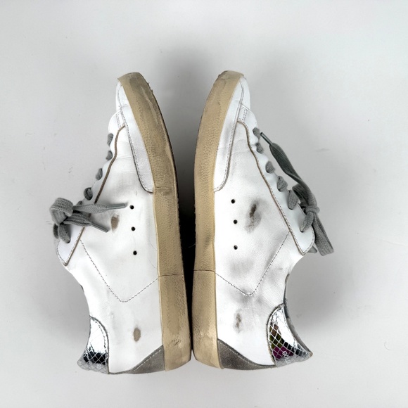 GOLDEN GOOSE Superstar White Silver Gray Sneakers 38, 8 - Picture 10 of 13